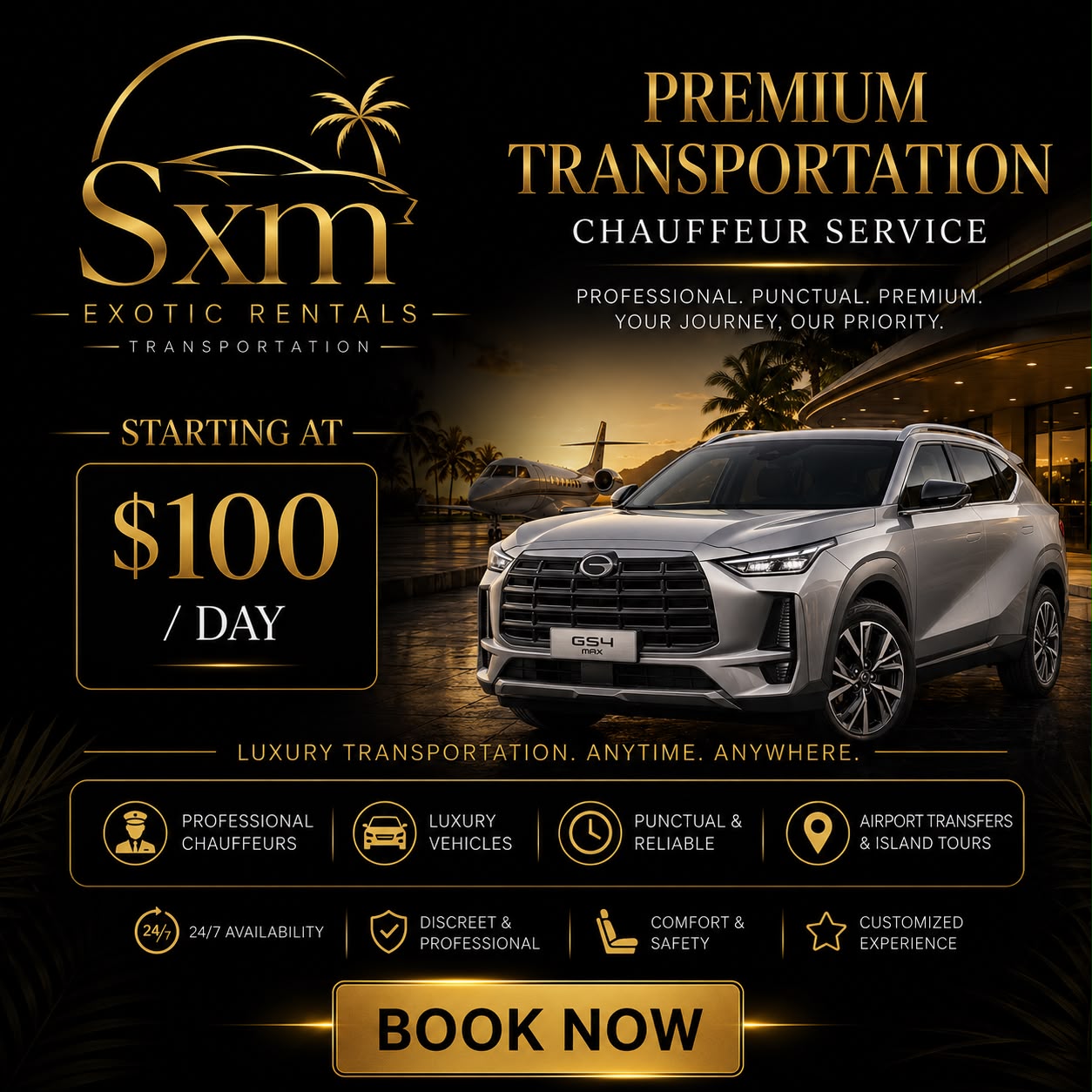 Sxm Exotic Rentals Chauffer Service